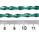 透明ガラスビーズ連売り  多面カット  ティアドロップ  ライトシーグリーン  9~10x4mm  穴：1mm  約70~72個/連  63~67cm&nbsp;GLAA-T009-004A-4