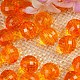 透明なアクリルビーズ  ラウンド  オレンジ  8mm  約2160個/500g&nbsp;TACR-NH0001-B-07-1