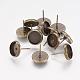 Brass Stud Earring Settings&nbsp;KK-I001-AB-NF-1