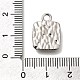 合金ペンダント  シルバーチャーム  長方形  17x12x2.6mm  穴：2.2mm&nbsp;FIND-M041-06P-01-3