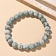Natural Green Spot Jasper Bead Stretch Bracelets&nbsp;BJEW-K212-B-017-7