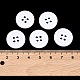 樹脂ボタン  染め  フラットラウンド  ホワイト  18x3mm  穴：2mm  395個/袋&nbsp;RESI-D030-18mm-01-4