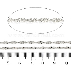 ラックメッキ鉄シンガポールチェーン  プラチナ  2.4mm  25ヤード/ロール&nbsp;CH-H002-03P-02