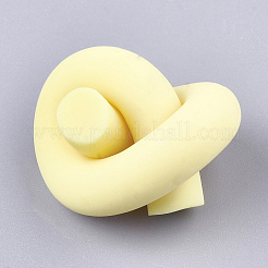 ポリマークレイパーツ  結び目  きいろ  20~24x17~20x14~17mm&nbsp;CLAY-Q250-07