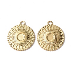 Ion Plating(IP) 304 Stainless Steel Pendant Cabochon Settings&nbsp;STAS-C066-13G