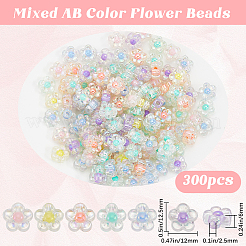 300Pcs Transparent Acrylic Beads&nbsp;TACR-SP0001-03