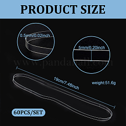 輪ゴム42本  ジュエリーツール  透明  190x5x0.5mm&nbsp;DIY-NB0013-12