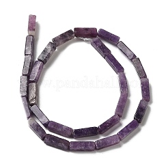 天然レピドライト/パープルマイカストーンビーズ連売り  長方形  13~14x4~4.5x4~4.5mm  穴：1.2mm  約28個/連  15.08''（38.3センチメートル）&nbsp;G-E612-C05-A
