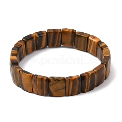 Natural Tiger Eye Beaded Stretch Bracelets for Unisex&nbsp;G-K303-02A