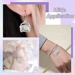 10Pcs 5 Styles Brass Micro Pave Clear Cubic Zirconia Pendants&nbsp;KK-CJ0004-26P