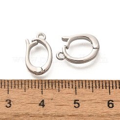 ラックメッキ真鍮は留め金の上に折ります  長持ちメッキ  鉛フリー＆カドミウムフリー  プラチナ  13x8x2.5mm  穴：1.1mm&nbsp;KK-H508-06P