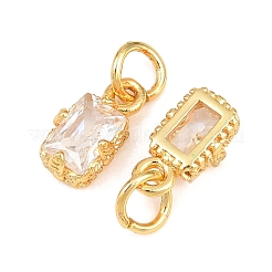 Brass Pave Cubic Zirconia Charms&nbsp;KK-K340-50G-03