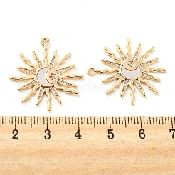 Brass Micro Pave Clear Cubic Zirconia Pendants&nbsp;KK-Q806-02G