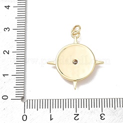 Brass Micro Pave Clear Cubic Zirconia Pendants&nbsp;X-KK-D289-18G