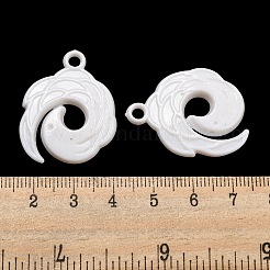 オペークアクリルパーツ  スパイラル  ホワイト  31x25x5mm  穴：3mm  約475個/500g&nbsp;SACR-L007-044B