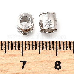 925 Sterling Silver Micro Pave Clear Cubic Zirconia Beads&nbsp;STER-F061-04A-P