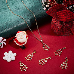 10Pcs Christmas Theme Brass Pendants&nbsp;KK-BBC0014-98