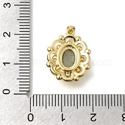 天然石ミックスストーンペンダント  ラックメッキ 金色調 真鍮 楕円形チャーム  長持ちメッキ  18x14x6mm  穴：3.5x3mm&nbsp;G-K381-01G