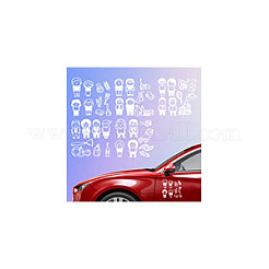 プラスチック反射ビニール車ステッカー  車の装飾用の防水デカール  人間  148x155mm&nbsp;STIC-WH0036-012