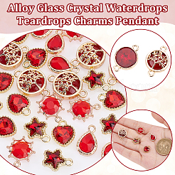 40Pcs 5 Styles Glass Pendants&nbsp;GLAA-GA0001-93