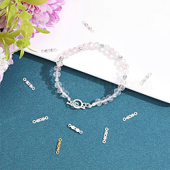 10個2色925スターリングシルバーボールチープ  ミックスカラー  6.5x3mm  穴：1mm  内径：2mm  中心穴約0.9mm  5個/カラー&nbsp;STER-BBC0009-51
