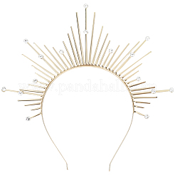 合金バージンハローヘアバンド  女性用ヘアバンド  ゴールドカラー  237x238x11mm&nbsp;OHAR-WH20011-08G