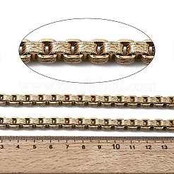 7MM 304 Stainless Steel Textured Box Chain Necklaces&nbsp;NJEW-P358-01G