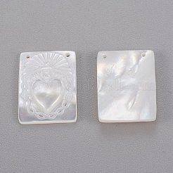 Natural White Shell Mother of Pearl Shell Pendants&nbsp;X-SHEL-K004-04