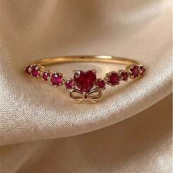 Alloy Micro Pave Cubic Zirconia Finger Rings&nbsp;WGE4059-01