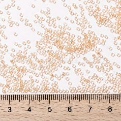 MIYUKIラウンドロカイユビーズ  日本製シードビーズ  （rrhb274)ライトトパーズライニングクリスタル  15/0  1.5mm  穴：0.7mm  約5555PCS /ボトル  10 G /ボトル&nbsp;SEED-JP0010-RRHB274