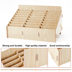 24-Grid Wooden Cell Phone Storage Box&nbsp;CON-WH0094-05B