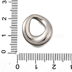 304ステンレスペンダント  変色防止  イレギュラーオーバルチャーム  ステンレス鋼色  18x17x4.5mm  穴：10.5x8.5mm&nbsp;STAS-Q362-02C-P