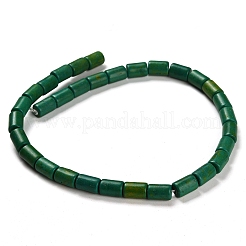 合成ターコイズビーズ連売り  列  染め  濃い緑  12x8mm  穴：1.2mm  約32個/連  15.35インチ（39cm）&nbsp;G-C101-P01-01