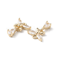 Brass Pave Cubic Zirconia Charms&nbsp;X-KK-G462-09KCG