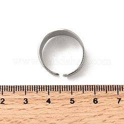 304ステンレススチールオープンカフリング  ステンレス鋼色  16mm&nbsp;RJEW-H261-19P