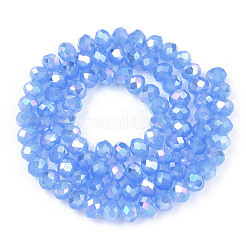 Electroplate Glass Beads Strands&nbsp;EGLA-A034-J8mm-B08