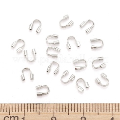 真鍮製U字カン  カドミウムフリー＆鉛フリー  プラチナ  4.5x4x1mm  穴：0.5mm&nbsp;KK-R030-P