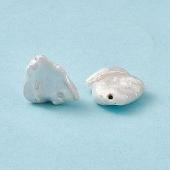 バロック天然ケシパールビーズ  ナゲット  貝殻色  23~25x19~20x8~10.5mm  穴：0.7mm&nbsp;PEAR-N020-S16
