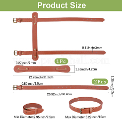 Imitation Leather with Alloy Yoga Mat Strap&nbsp;AJEW-CL0001-99B-02