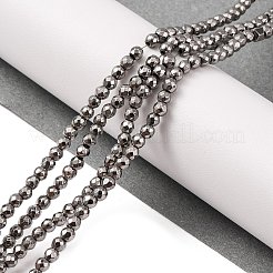 Electroplate Non-magnetic Synthetic Hematite Beads Strands&nbsp;G-J169B-3mm-07