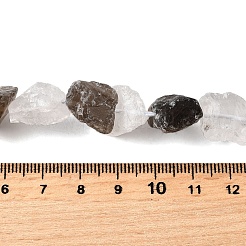 Natural Quartz Crystal and Smoky Quartz Beads Strands&nbsp;G-S386-C16