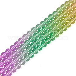 2 Strands Baking Paint Transparent Glass Beads&nbsp;DGLA-TA0001-20F