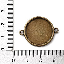 Flat Round Two-Sided Alloy Cabochon Connector Settings&nbsp;PALLOY-N0087-05AB-NF