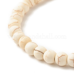 Synthetic Turquoise Starfish Stretch Bracelet&nbsp;BJEW-JB07702-04