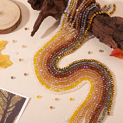 10 Strands 10 Colors Electroplate Glass Beads Strands&nbsp;EGLA-TA0013-25