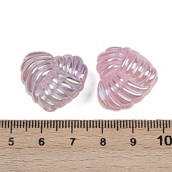 明るい不透明なアクリル ビーズ  ハート  暗闇で光る  ミックスカラー  20x22x11mm  穴：2.5mm&nbsp;MACR-C036-04