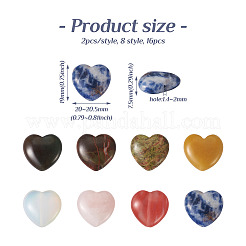 16Pcs 8 Style Natural & Synthetic Gemstone Beads&nbsp;G-FW0001-25