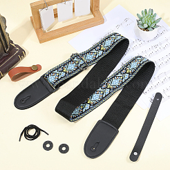 Polyester & PU Leather Adjustable Guitar Shoulder Strap&nbsp;AJEW-CL0004-75A