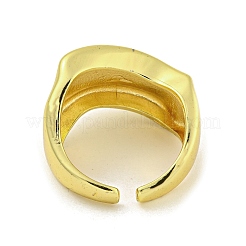 女性用真鍮カフリング  カドミウムフリー＆鉛フリー  18KGP本金メッキ  内径：18mm&nbsp;LS-RJEW-E294-03G-03