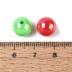 不透明なプラスチックビーズ  ラウンド  ABカラーメッキ  ミックスカラー  10mm  穴：1.8mm  約1000個/500g&nbsp;KY-N025-33C